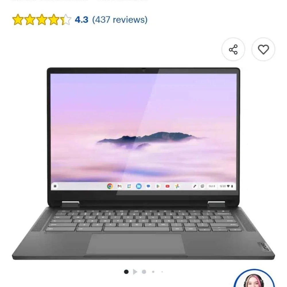 Lenovo Chromebook Laptop with Touchscreen